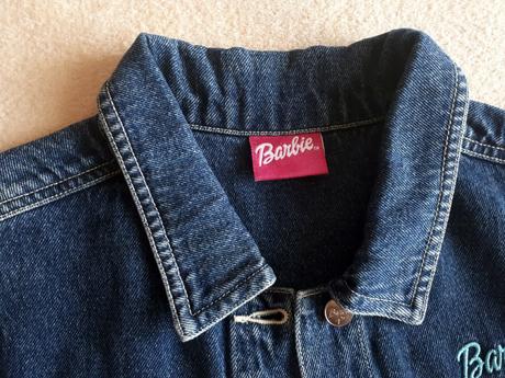 Dětská džínová bunda, bundička, barbie, vel.128, barbie,128