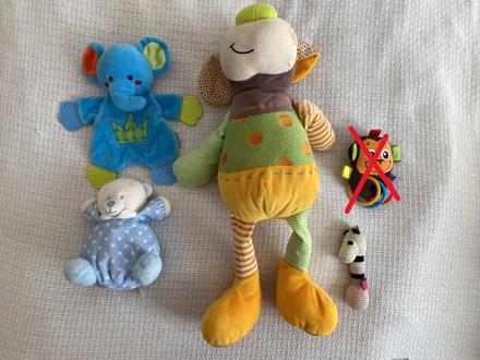 Látková chrastítka, kousátka, 