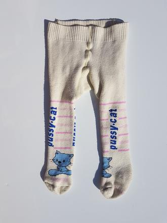 C41 teplé dívčí punčocháče kotě vel. 74, 74