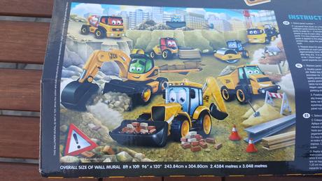 3d tapeta walltastic jcb, 
