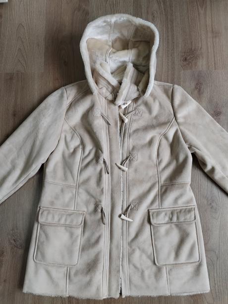 Dámský kabátek s kožíškem vel 46, c&a,xxl