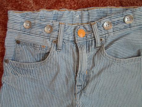 Bílé modré kraťasy kraťásky šortky, h&m,116