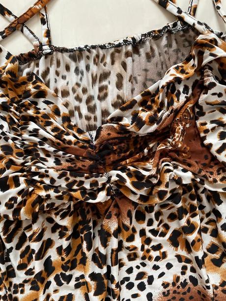 Leopard šaty, vel neuvedena cca s-m, m