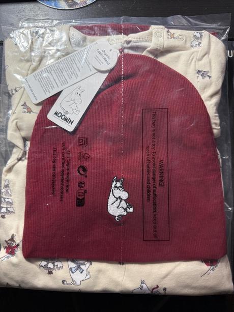 Nový set lindex 3ks - moomínci, vel. 80, lindex,80