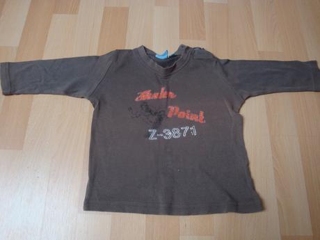 Triko s dlouhým rukávem - hnědé, vel. 74/80, impidimpi,74