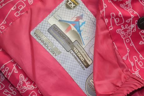 Lyžařská dívčí zimní bunda nepromokavá 2x, 152