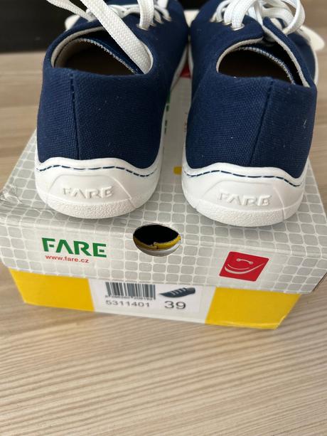 Plátěné unisex tenisky fare barefoot, v. 39 nové, fare,39