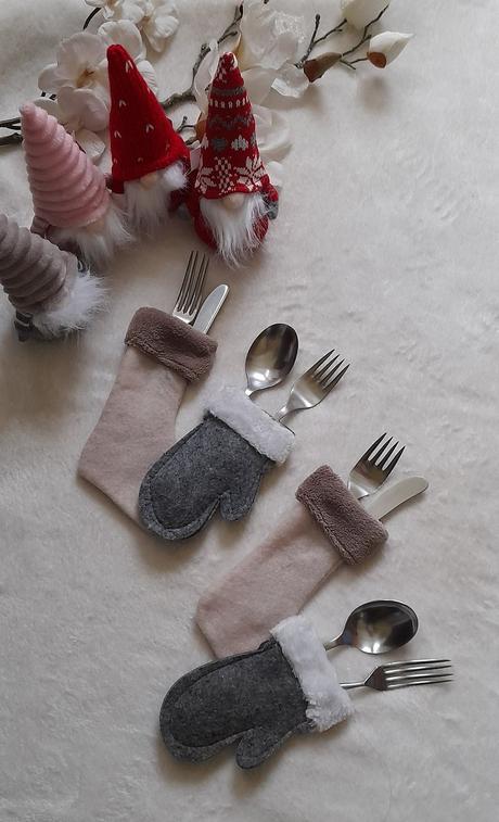 Vánoční pouzdro na příbory 4ks,