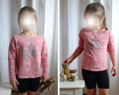 Růžové tričko dl. rukáv, 122