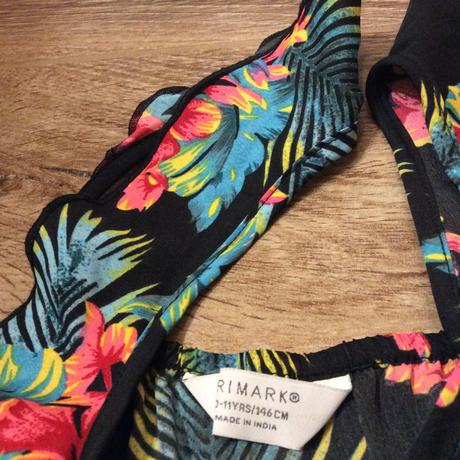 Lehoučký letní květinkový overal, primark,146