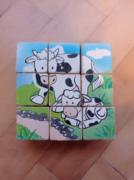 Kostky dřevené - zvířata, 