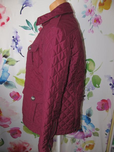 Dámská přechodná prošívaná vínová bunda burberry, burberry,l