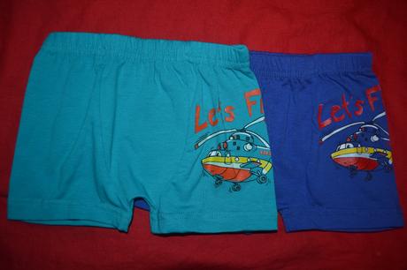 2x bavlněné boxerky s vrtulníkem,4-5 let, 110 / 116