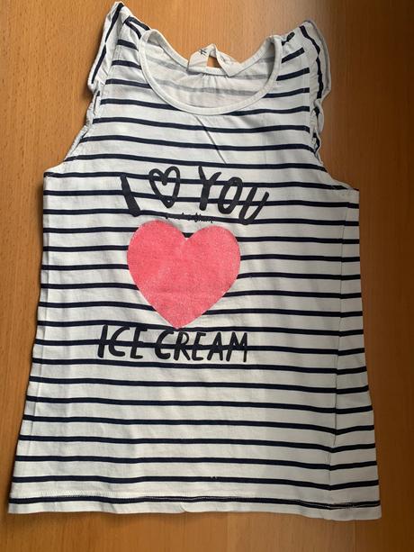 Tílko & tričko se srdíčkem ii. h&m vel. 122/128, h&m,122