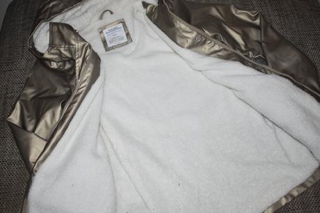 Metalická pogumovaná parka/bunda primark, 152, primark,152