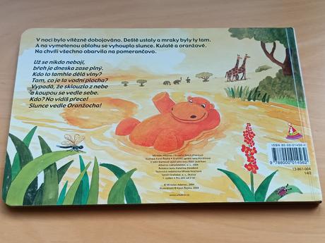 Leporelo pro děti sluneční hroch oranžoch, 