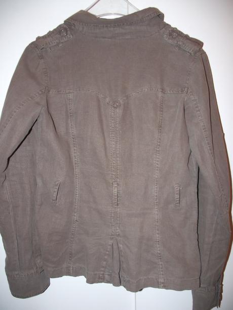 Lněné sako, bundička s páskem, 36