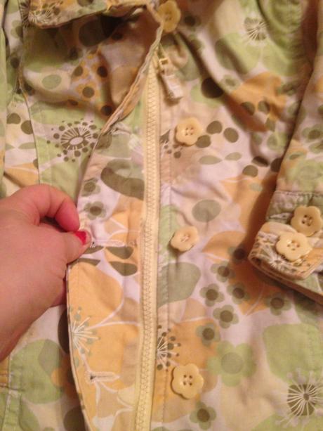 Dívčí středně teplá bunda, kabátek listí, květy, next,80