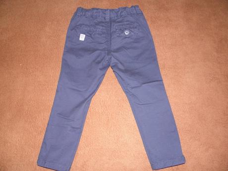 Tm.modré plátěné chino kalhoty zn. reserved vel.98, reserved,98