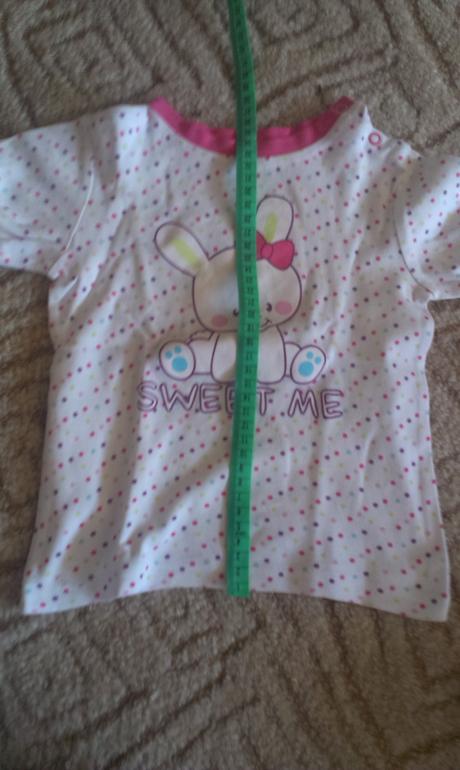 Tričko-pyžamko se zajíčkem top stav vel.86, 80