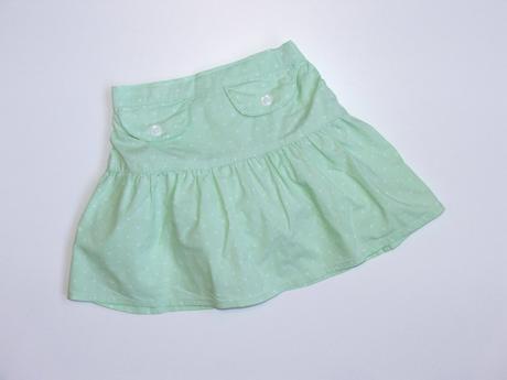 P644 zelenkavá sukně s všitými kalhotkami vel. 74, tiny ted,74