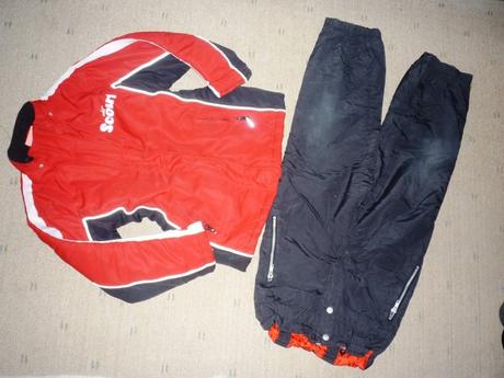Lyžařská zimní bunda zn. scout vel 128+oteplovačky, 128