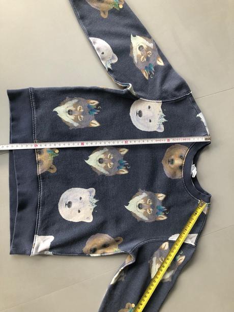 Modrá unisex mikina 6-8let 122-128cm zvířáta lesní, h&m,122
