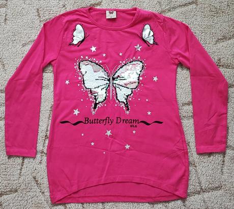 Tričko butterfly růžové, 146
