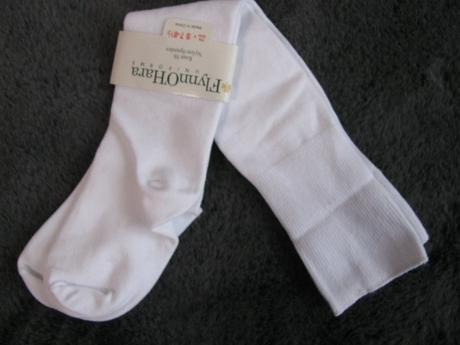 Bílé elastické podkolínka, 110