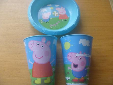 3 dílná sada plastového nádobí s peppa pig, 