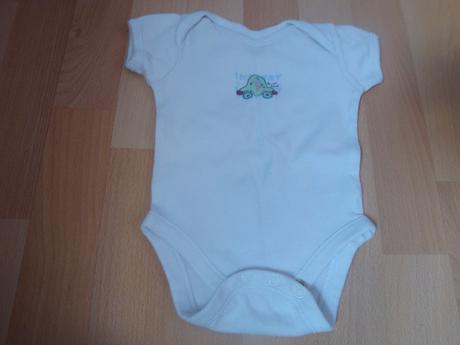 Bodýčko - bílé s autíčkem, vel. 3 měs. , early days,62