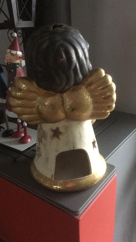 Velký keramický anděl na svíčku, 