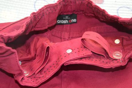 152 elastické kalhoty džíny vínové regulace v pase, crashone,152