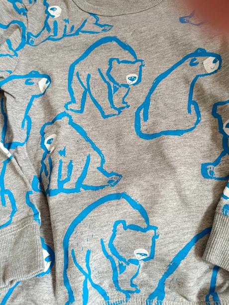 Šedá mikina s medvědy 122, marks & spencer,122