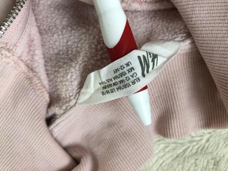 Mikina růžová na zip u krku paris 158/164 h&m, h&m,158