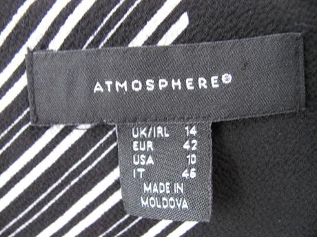 Dámské černo bílé šaty-atmosphere, atmosphere,42