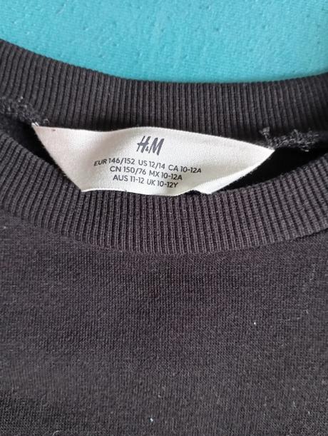 Basic černá mikina h&m 146/152, h&m,146