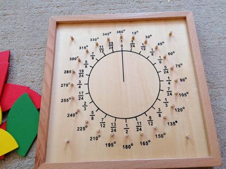 Dřevěná pomůcka na zlomky, 