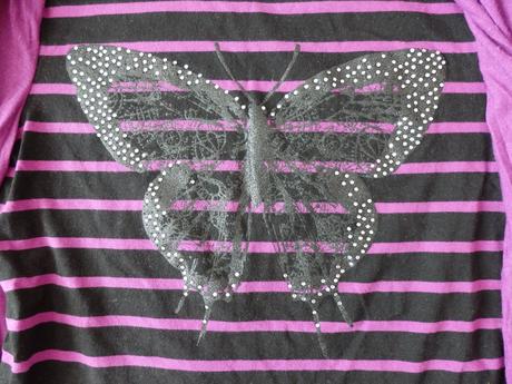 Kombinované tričko s motýlkem, lindex,146