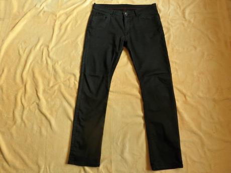 Černé pánské slim fit kalhoty džíny jeansy celio, m