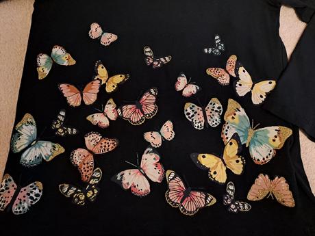 Tričko motýlkové vel. 6-8 let, h&m,122