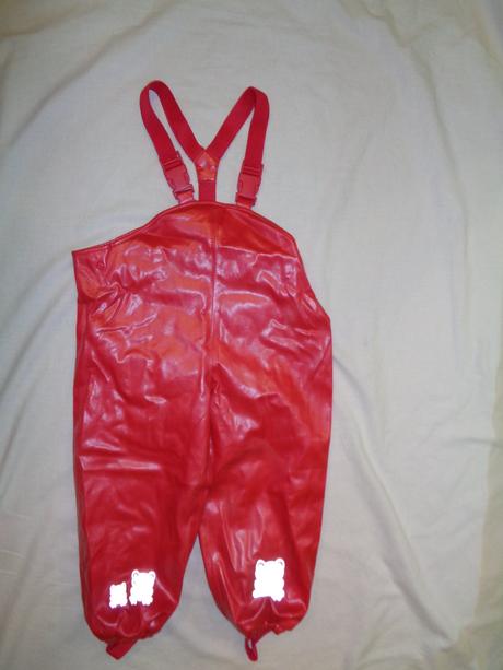 Krásné perleťově růžové nepromokavé kalhoty 98/104, tchibo,98