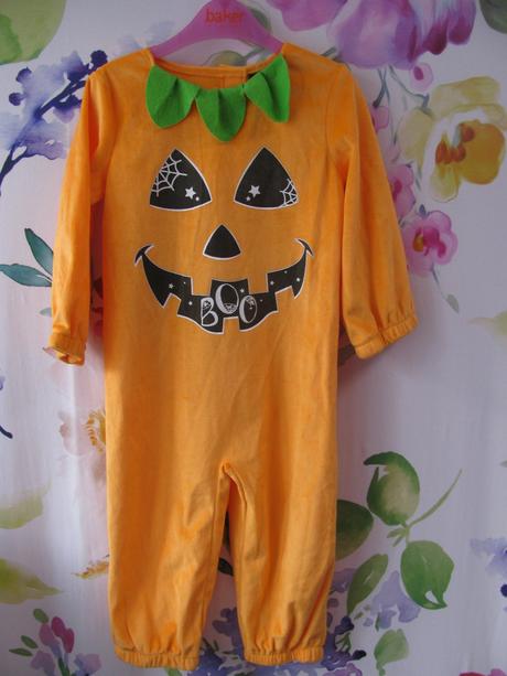 Kostým-oranžový overal dýně halloween, 