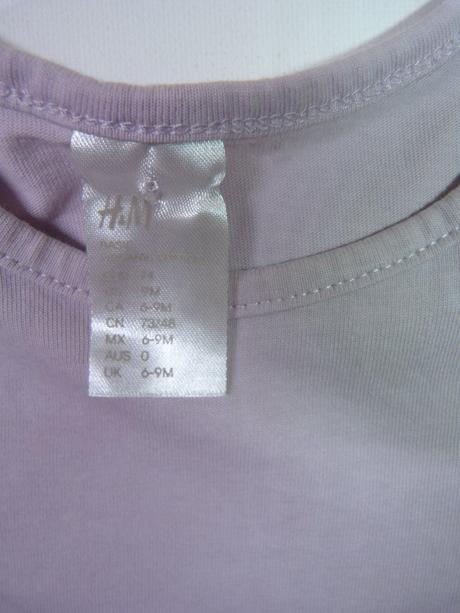 Bavlněné lila šaty vel. 74, h&m,74