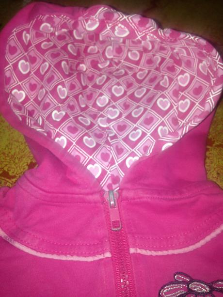 Dívčí tričko s kapucí květ, srdíčka vel. 86 - 92, dopodopo,86