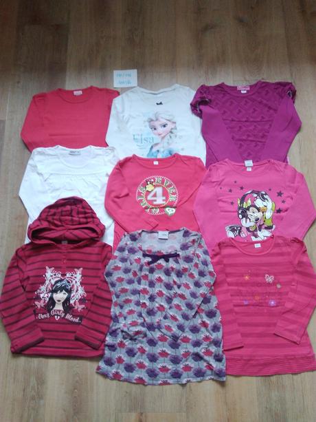 7 x tričko, tcm, cherokee, disney atd,v.110/116, next,116