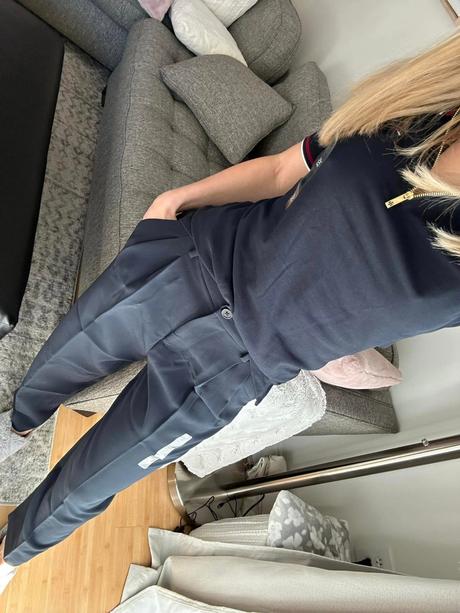 Navy - tmavě modré dámské kalhoty tommy hilfiger, tommy hilfiger,xs