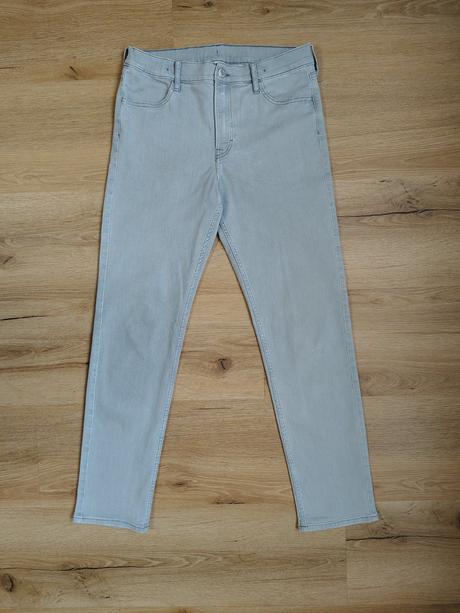 Dětské strečové rifle/kalhoty h&m 170 světle šedé, h&m,170