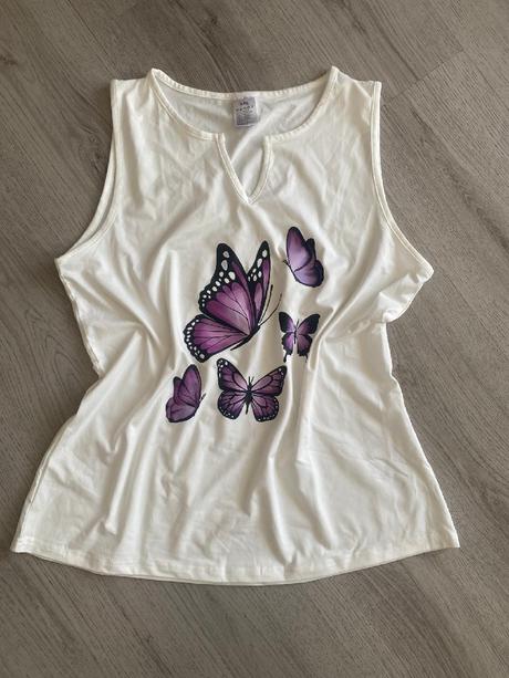 Krásné nové luxusní triko-top vel.44/xxl, 44 / xxl