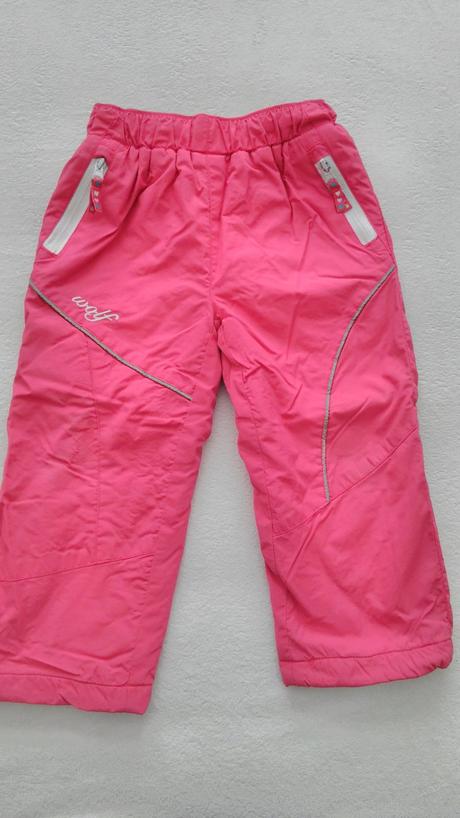 Zimní šusťaky podšité fleecem, wolf,86